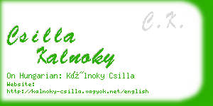 csilla kalnoky business card